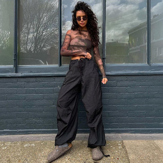 Casual Cargo Parachute Pants