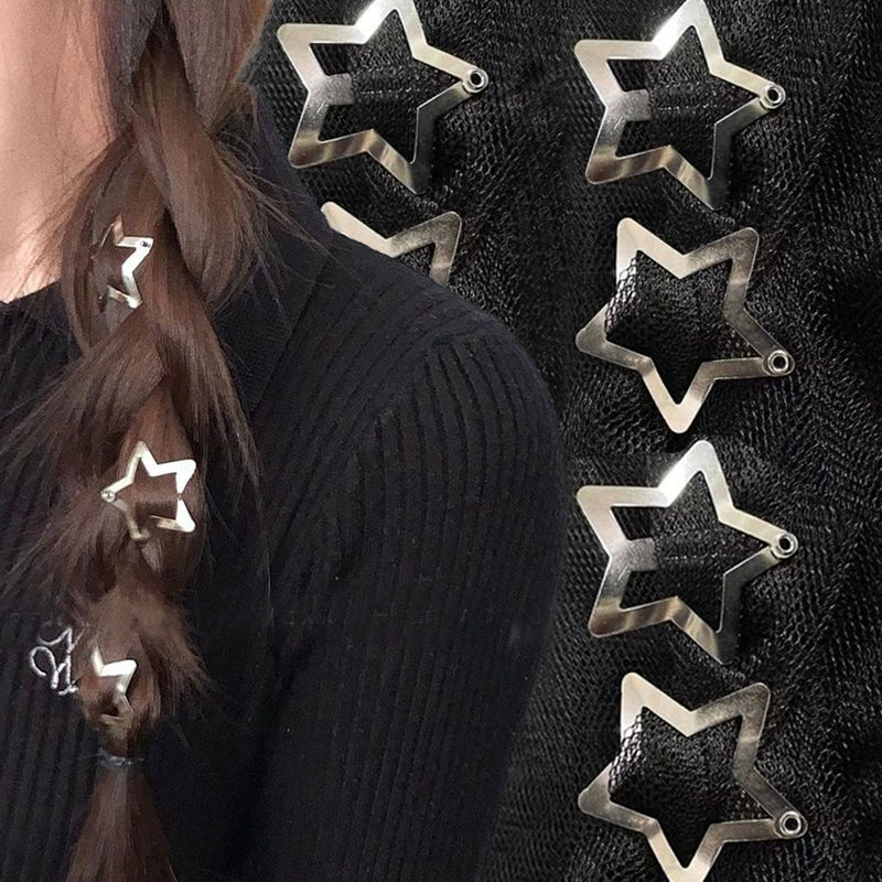 40pcs Silver Star Hair Clip