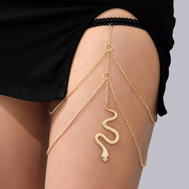 Bohemian Snake Pendant Thigh Chain