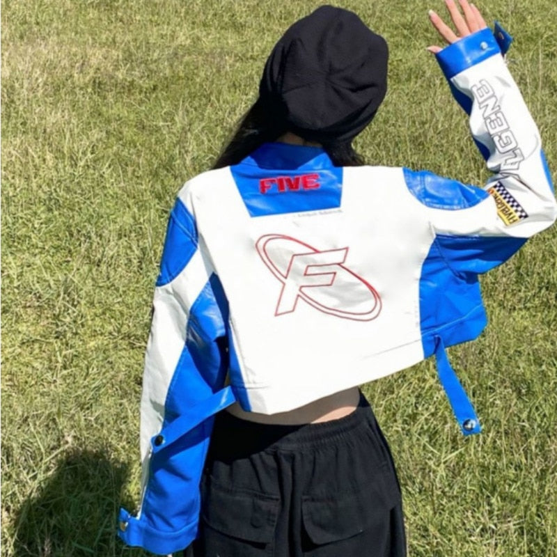 Vintage Cropped Bomber Jacket