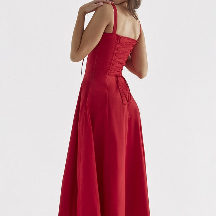 Red Classy Corset Dress