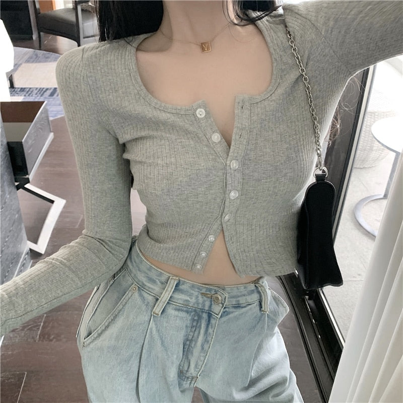 Korean Style O-neck Knitted Sweater