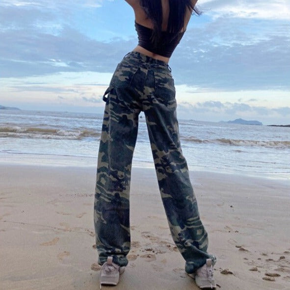 Camouflage Vintage Green Pants