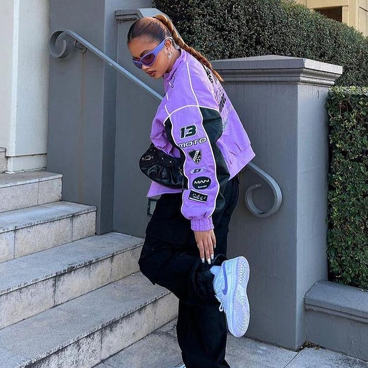 Purple Print Racing Jacket