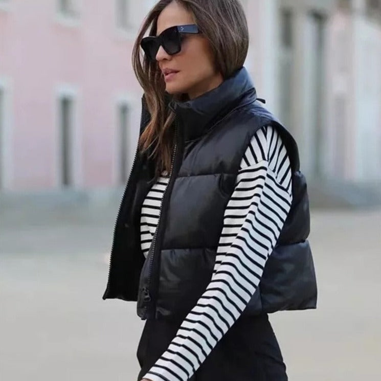 Fashion Basic Warm Sleeveless Jacket