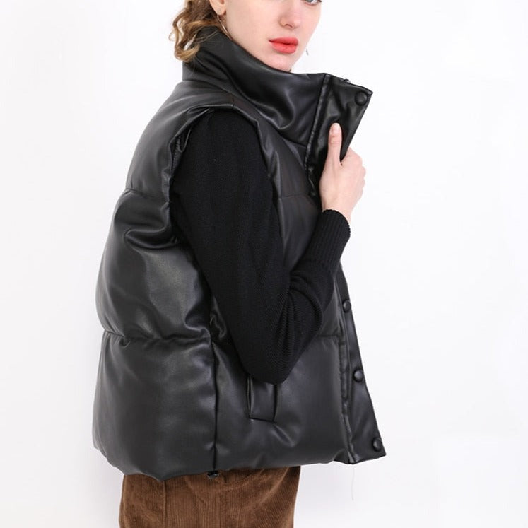 High Neck Zip Puffer Jacket