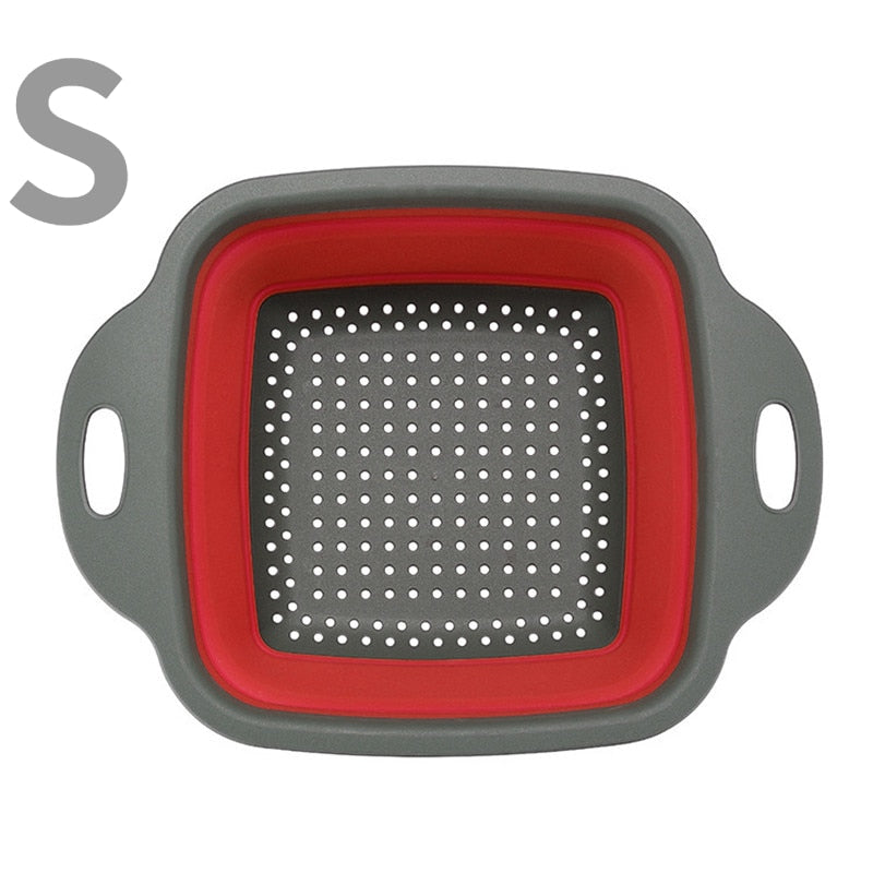 Square Foldable Silicone Colander