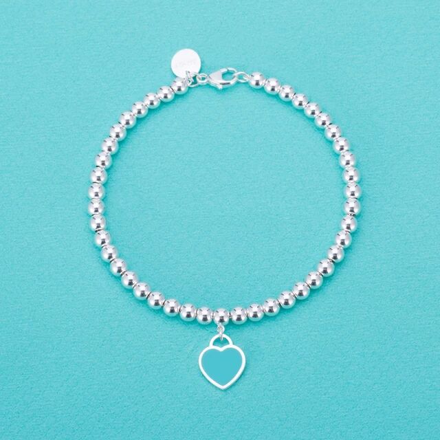 Personality Heart Silver Beads Bracelet