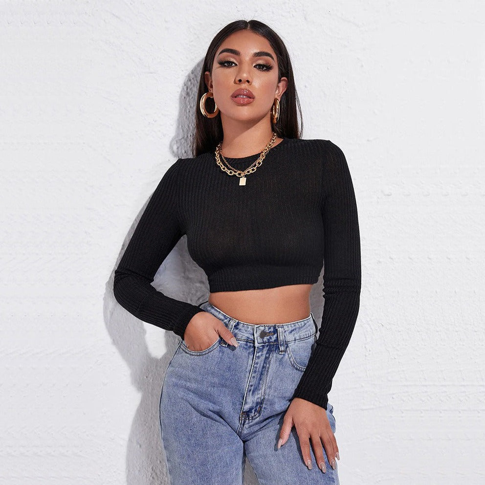 Crossed Lace Up Crop Top