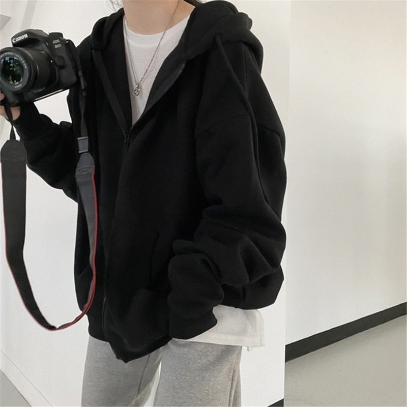 Korean Oversized Hooded Jacket