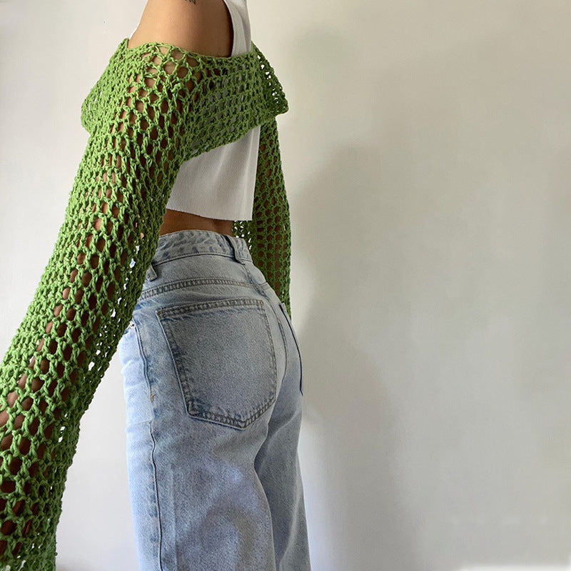 Smock Knitted Crop Top
