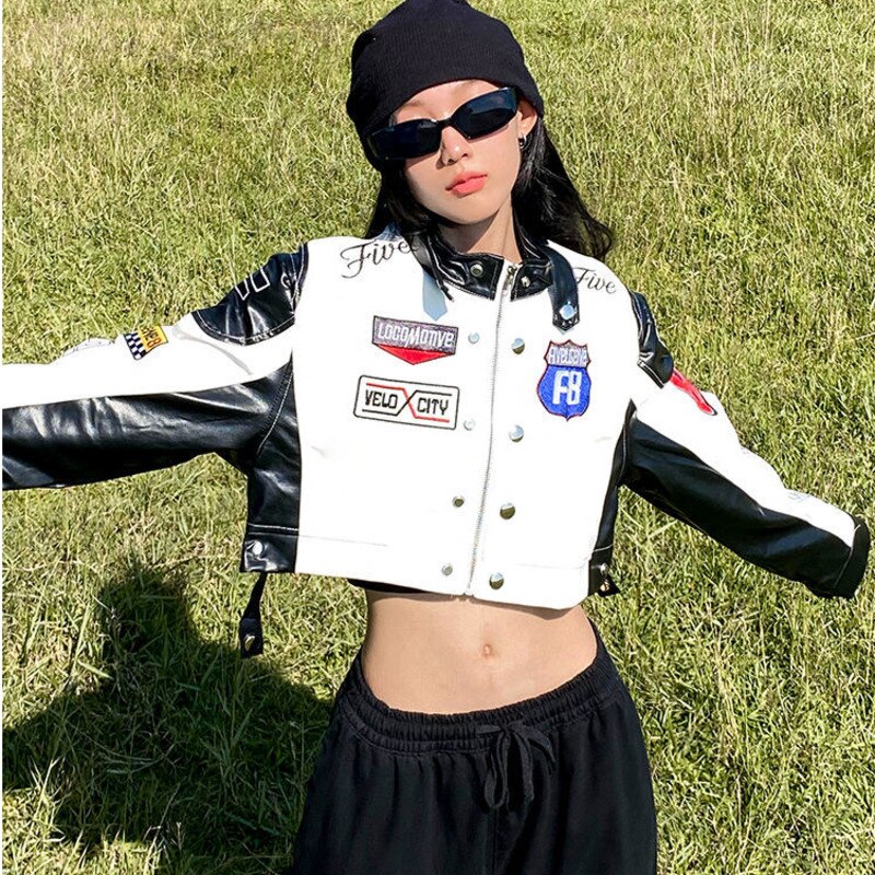 Vintage Cropped Bomber Jacket