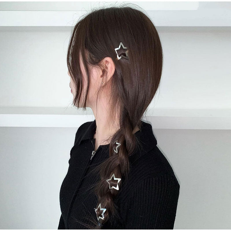 40pcs Silver Star Hair Clip