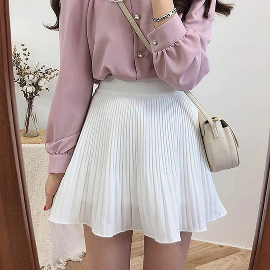 Summer Pleated Sweet Chic Fashion Skirt
