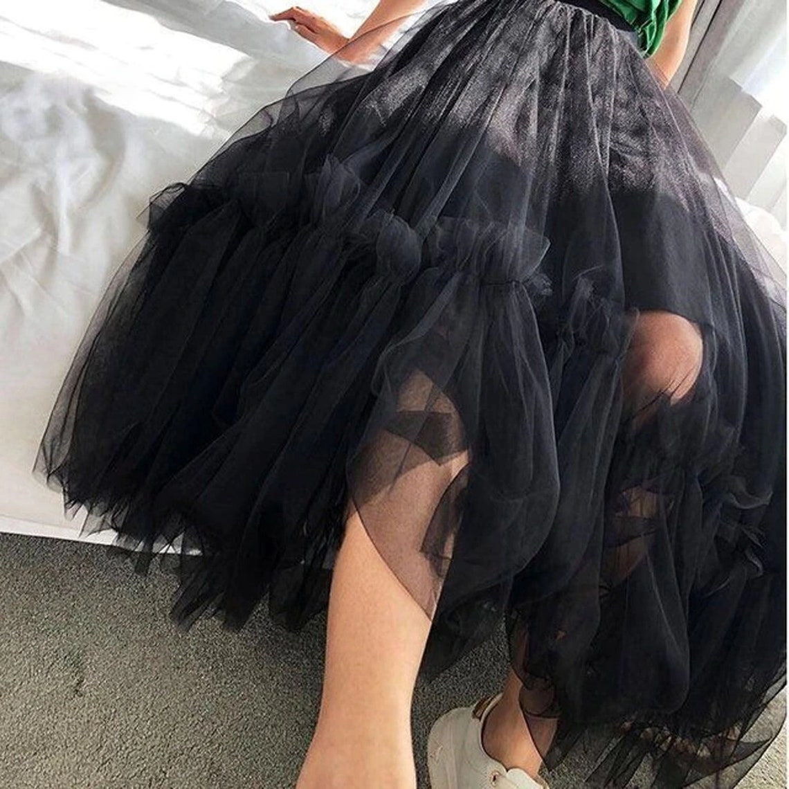 Autumn Winter Fashion High Waist Vintage Tulle Tutu Skirt