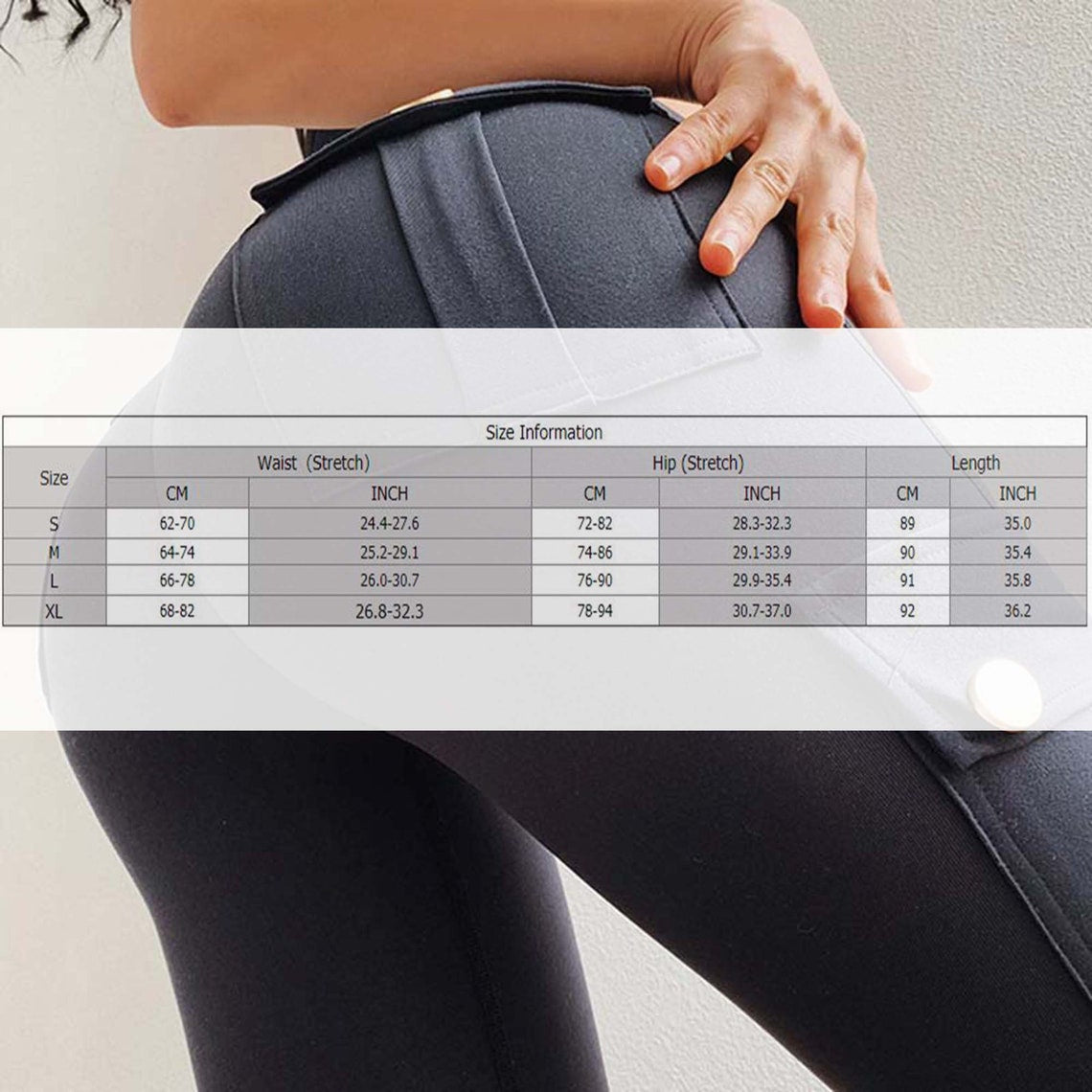 Work Out Style Women's High Waisted Cargo Fitness Leggings