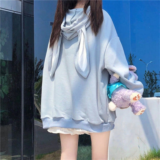 Bunny Ears Hooded Kawaii Print Fashion Hoodies