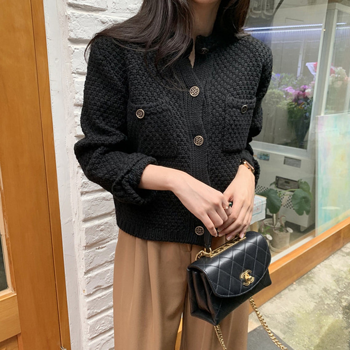 Elegant Button Down Knitted Casual Sweater