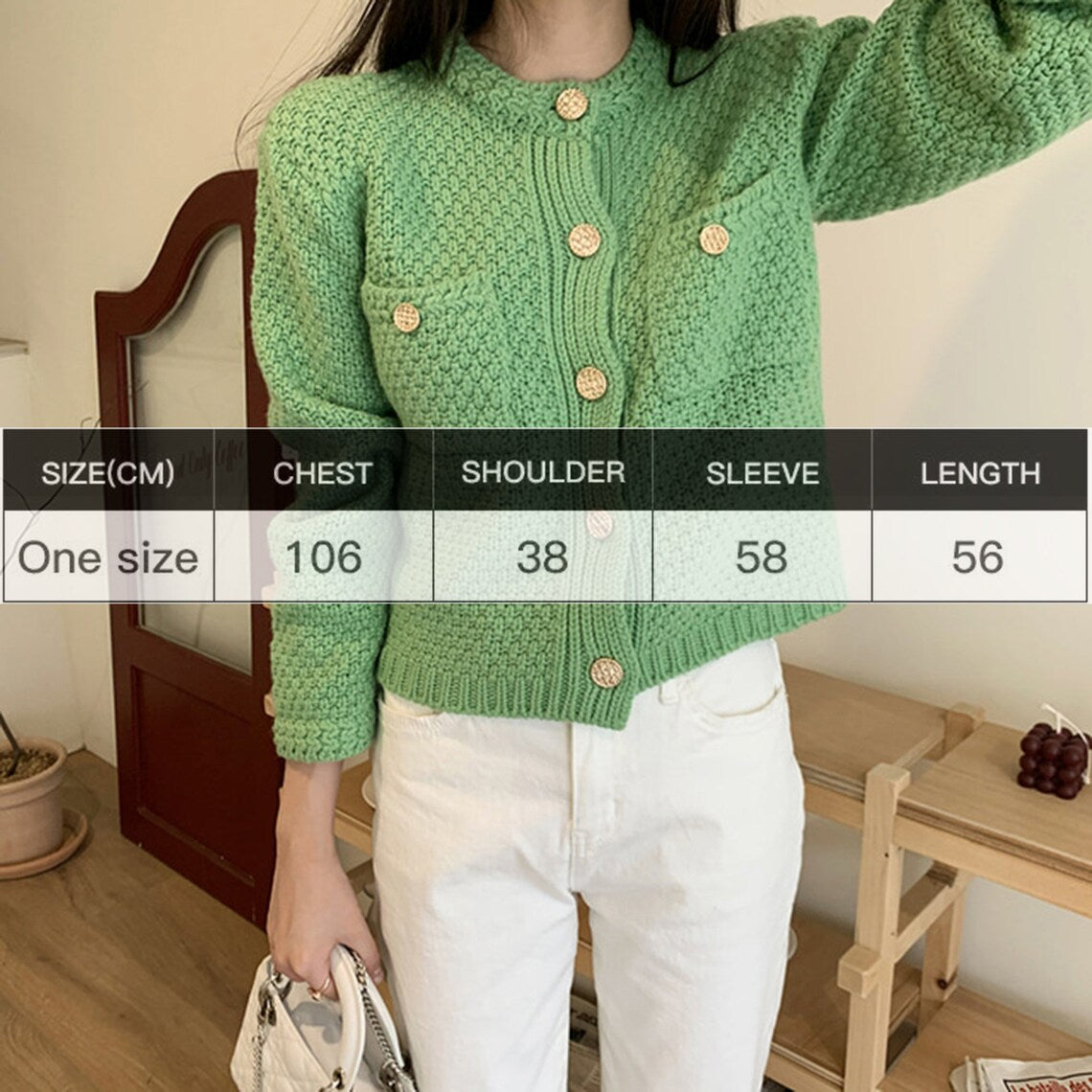 Elegant Button Down Knitted Casual Sweater