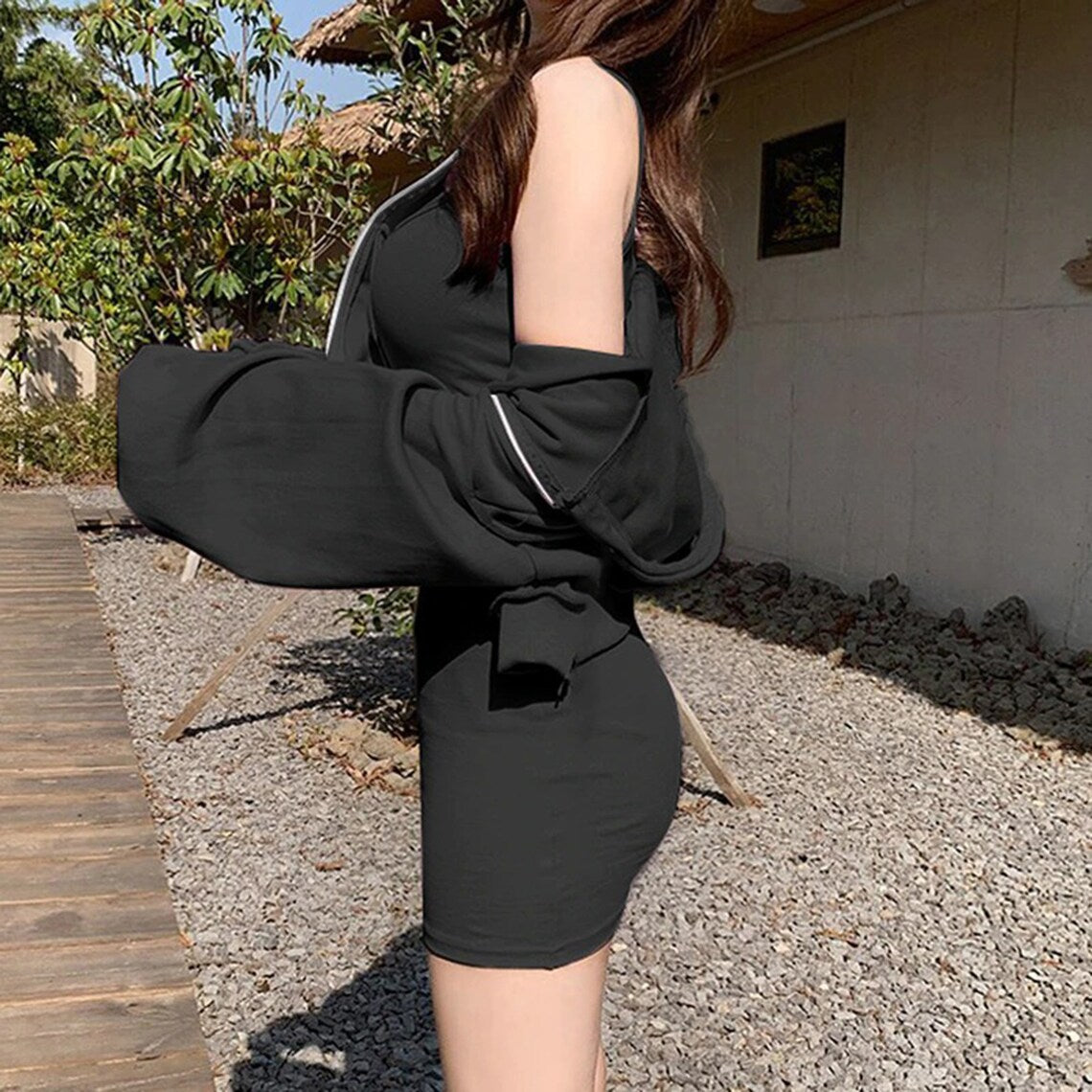 Spaghetti Straps Autumn Fashion Dress Set