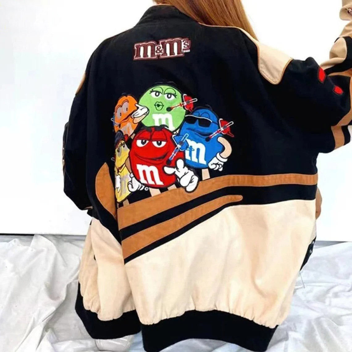Chic Printed Zipper Bomber Jacket
