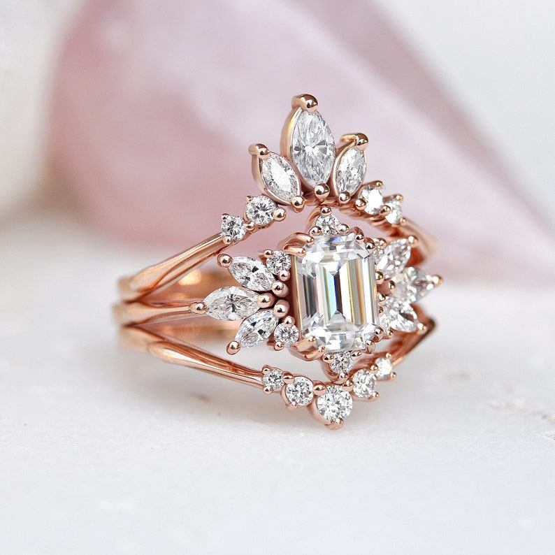 3pcs/set Crystal Rhinestone Rings
