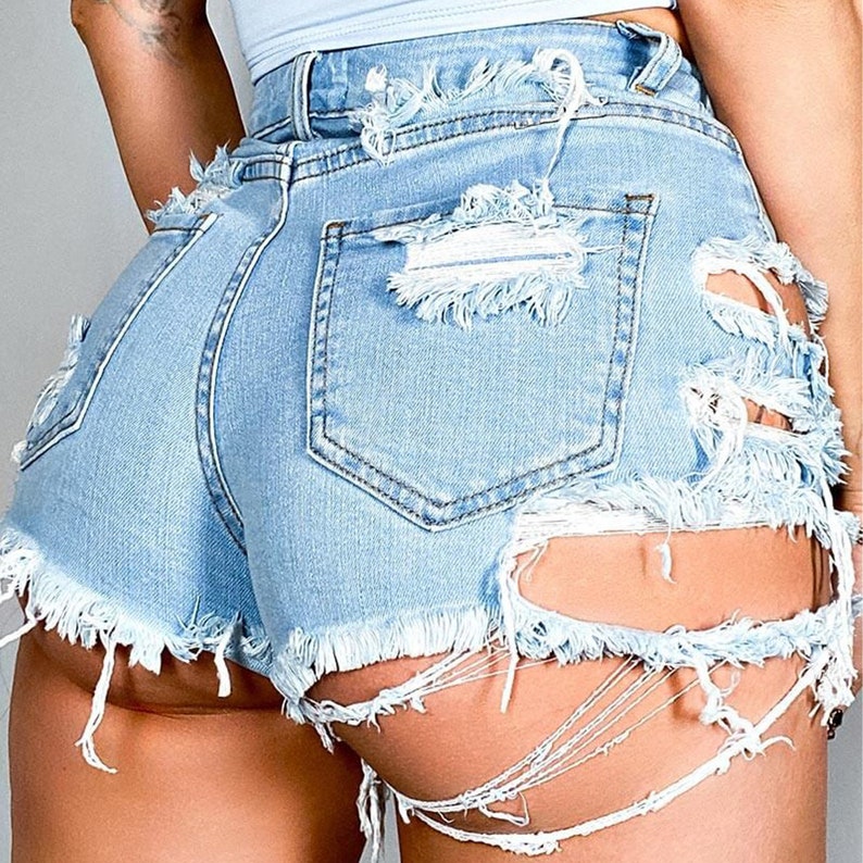 Hot Summer Sexy Ripped Denim High Waist Shorts