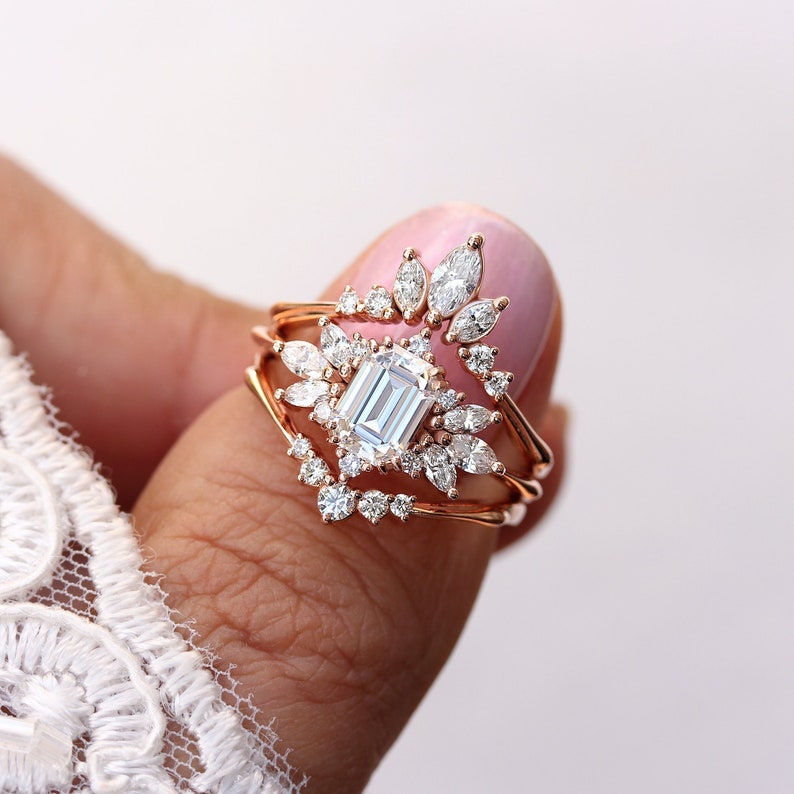 3pcs/set Crystal Rhinestone Rings