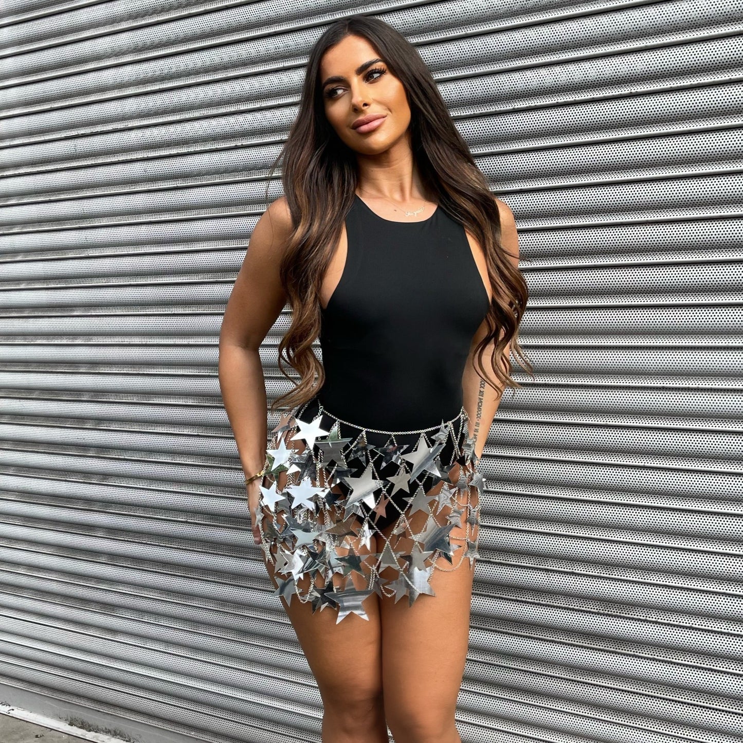 Sexy Star Sequins Chain Skirt