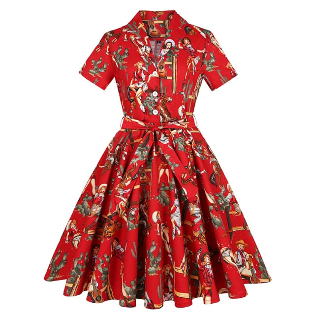 2021 Summer Dress Vintage Fashion - 50s & 60s Women Style