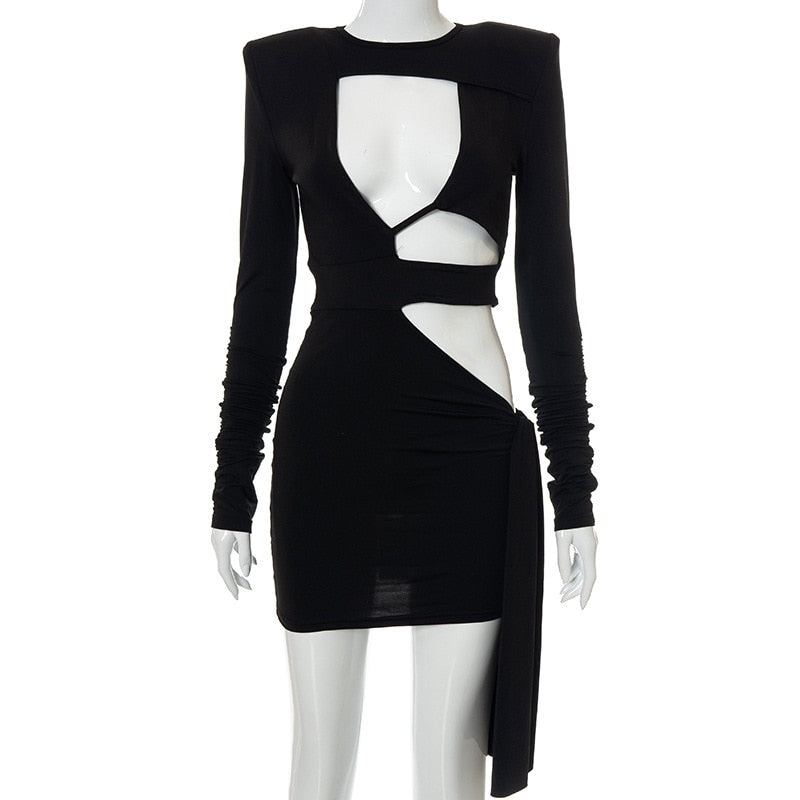 Sexy Hollow Out Bodycon Elegant Dresses