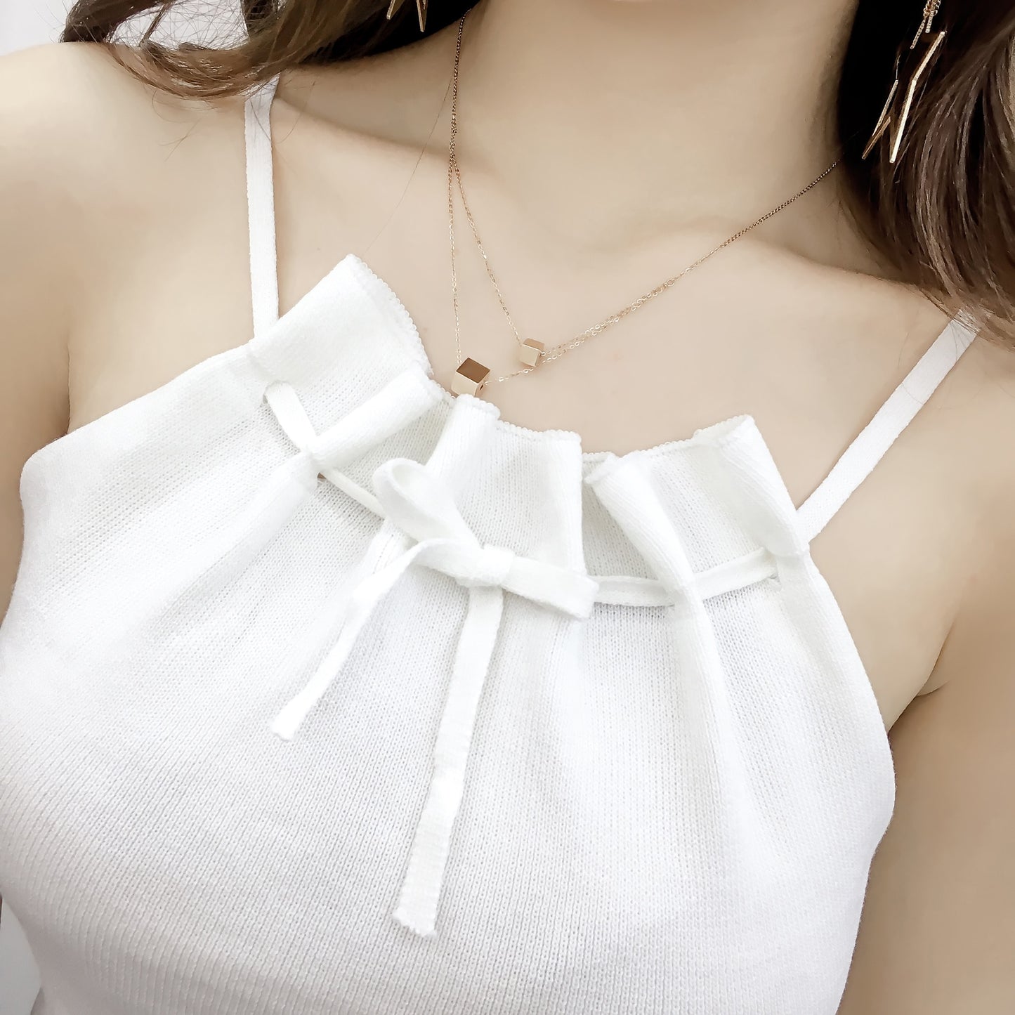 Women's Tie Up Spaghetti Straps Style Shirt
