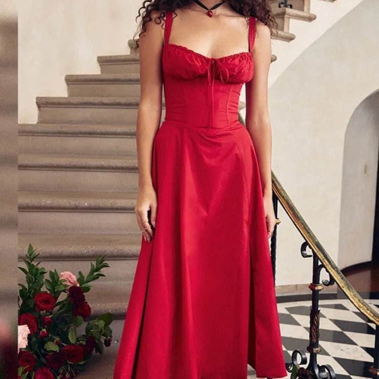 Red Classy Corset Dress